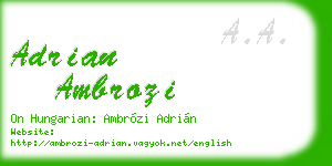 adrian ambrozi business card